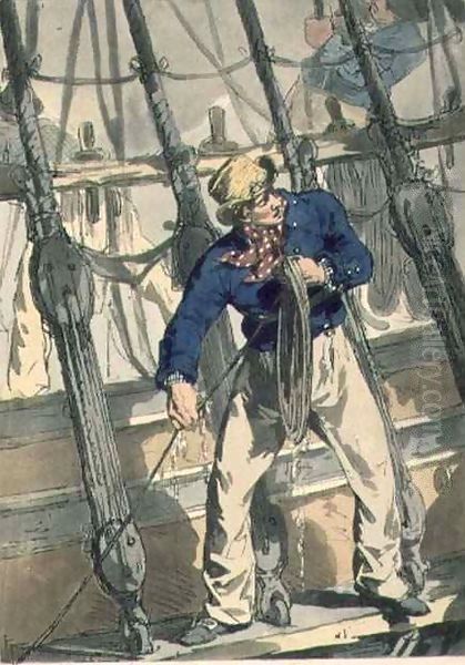 Heaving the Lead from 'Costume of Great Britain' - view 1