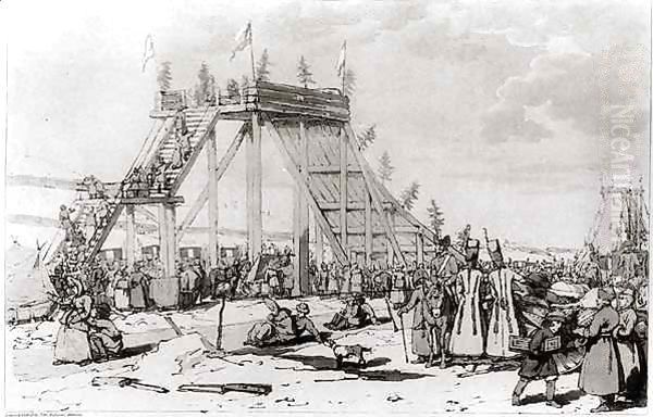 Ice Hills, from 'A Picturesque Representation of the Manners, Customs and Amusements of the Russians' by John Augustus Atkinson