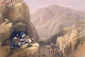 The Wild Pass of Siri-Kajoor, from 'Sketches in Afghaunistan' by James Atkinson