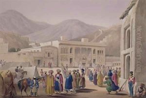 The Durbar-Khaneh of Shah Shoojah-Ool-Moolk, at Caubul, from 'Sketches in Afghaunistan'