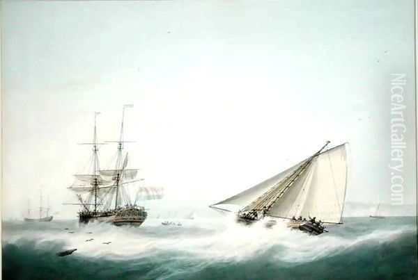 A Brig and a Cutter - view 1