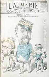 Caricature of General Felix Gustave Saussier (1828-1905), cover of 'L'Algerie Comique Pittoresque' by Salomon Assus