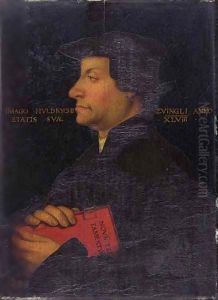 Portrait of Huldrych Zwingli (1484-1531) by Hans Asper