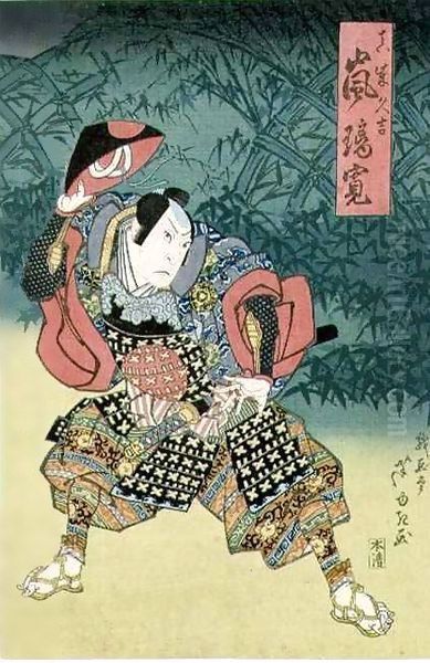 The actor Arashi Rikan II as Mashiba Hideyoshi - view 1