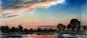 Afterglow an Hour After Official Sunset Time, Chelsea by William Ascroft