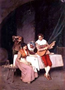 The Bashful Flower Seller by E. Ascenzi