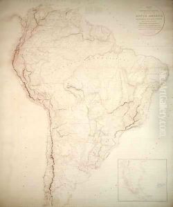 Outlines of the Physical and Political divisions of South America by Aaron Arrowsmith