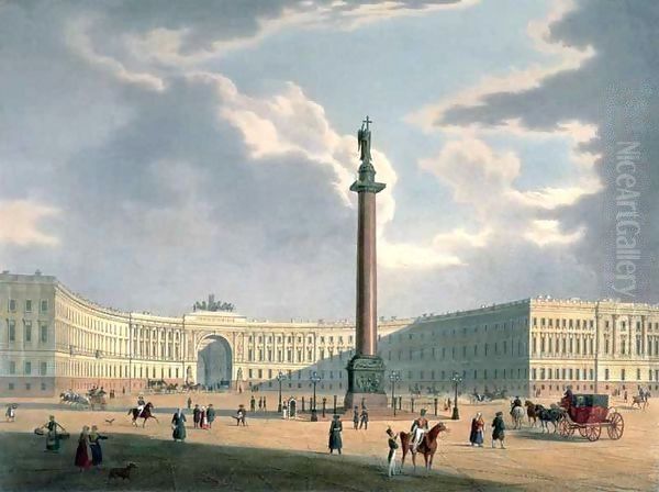 The Alexander Column and the Army Headquarters in St. Petersburg - view 1