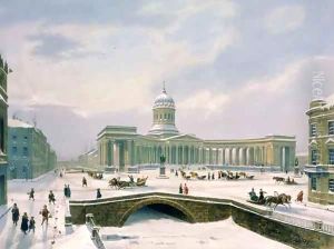 Kazan Cathedral, St. Petersburg by Louis Jules Arnout