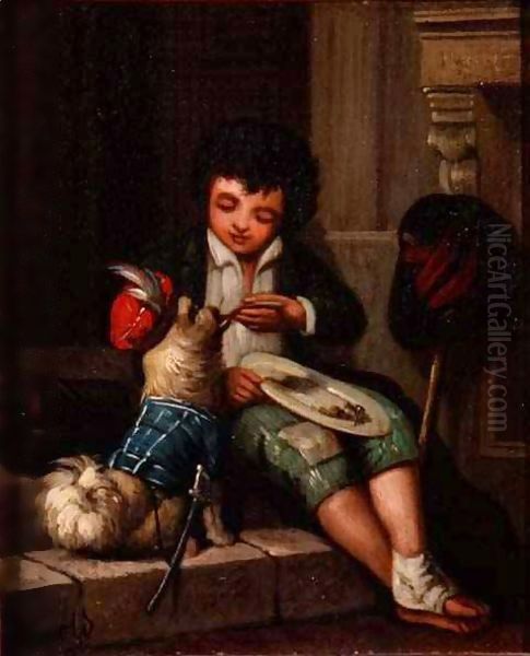 Boy with a dog - view 1