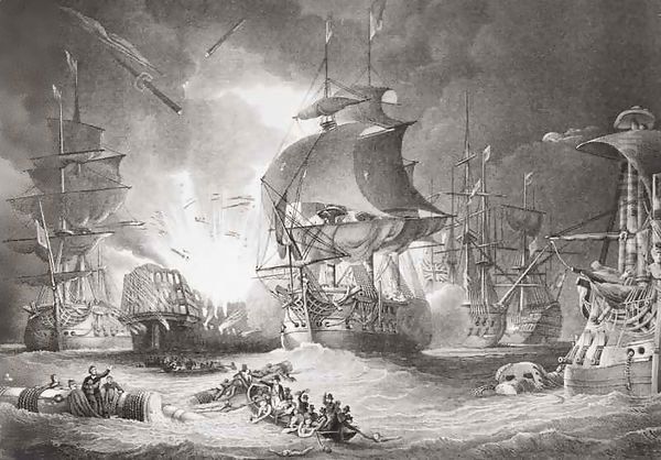 The Battle of the Nile by George Arnald