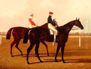 The Racehorses Charles XII and Euclid with Jockeys Up by Henry Hugh Armstead