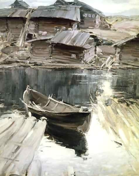 A Village in the North by Abram Efimovich Arkhipov