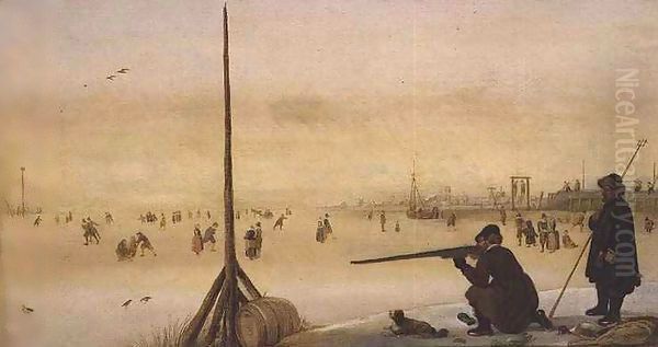 Winter Landscape with Duck Hunter - view 1