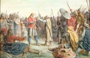 Olav Trygvasson is chosen to be king of Oreting by Peter Nicolai Arbo