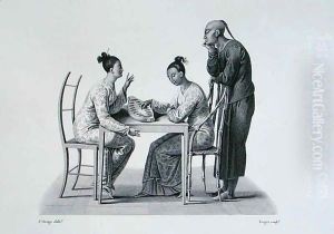 Chinese playing Tchonka in Coupang, Timor, from 'Voyage Autour du Monde sur les Corvettes de L'Uranie 1817-20' Chinese playing Tchonka in Coupang, Timor, from 'Voyage Autour du Monde sur les Corvettes de L'Uranie 1817-20'