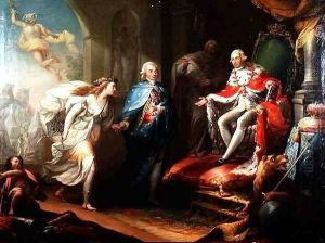 Godoy Presenting Peace to Charles IV by Jose Aparicio