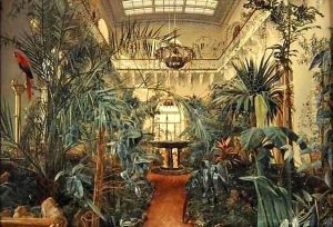 Winter Garden in the Winter Palace, St. Petersburg by Michail Ivanovich Antonov