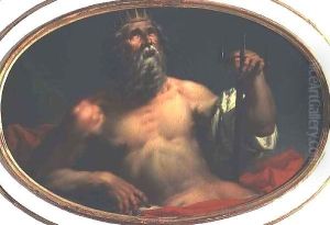 Personification of Water as the god Poseidon by Giorgio Anselmi