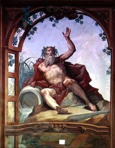 Personification of a river from the Sala di Fiumi by Giorgio Anselmi