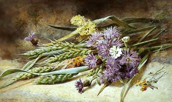 Green Wheat and Wild Flowers - view 1