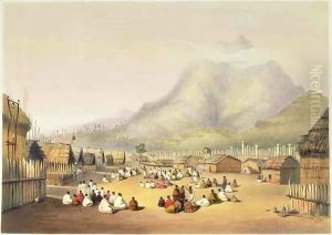 Tu Kaitote, the Pah of Te Whero Whero by George French Angas
