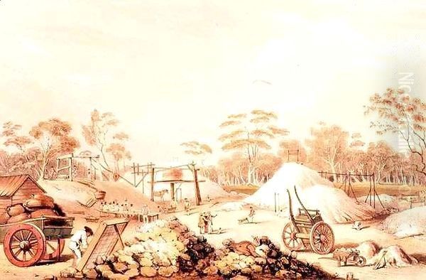 Kapunda Coppermine from the 'South Australia Illustrated' - view 1