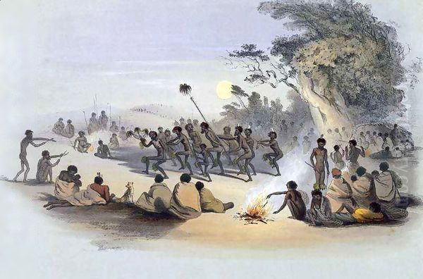The Aboriginal Inhabitants: The Kuri Dance, from 'South Australia Illustrated' - view 1
