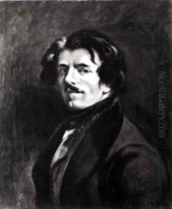 Portrait of Eugene Delacroix (1798-1863) after a self portrait of 1834 Portrait of Eugene Delacroix (1798-1863) after a self portrait of 1834