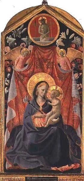 Madonna and Child with Two Angels and Christ risen from the Tomb - view 1