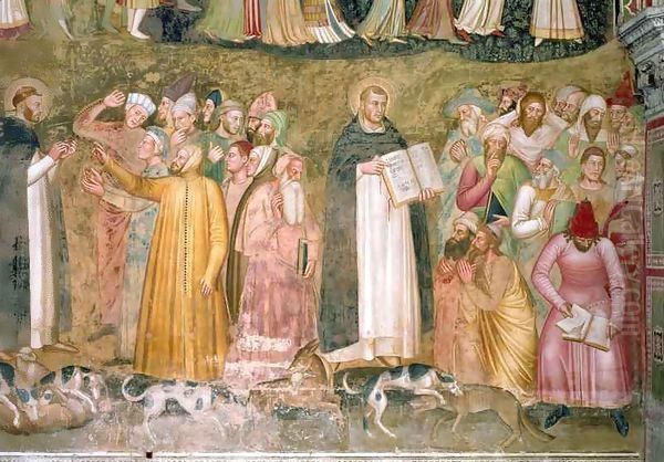The Church Militant and Triumphant, detail of SS. Thomas and Peter confuting the heretics, from the Spanish Chapel - view 1