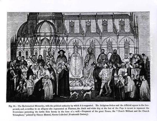 The Ecclesiastical Hierarchy, from, 'Science and Literature in the Middle Ages and Renaissance' - view 1
