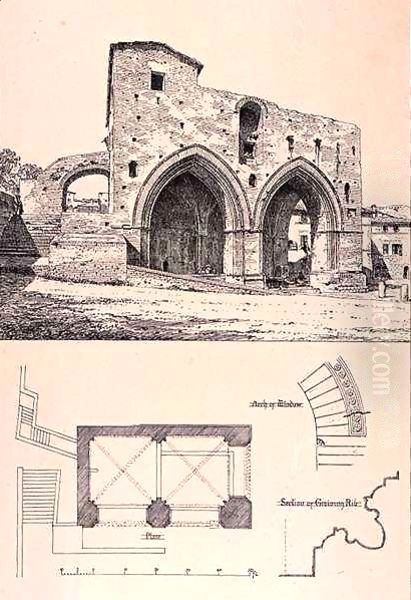 Fonte Branda, Siena, Italy, from 'Examples of the Municipal, Commercial, and Street Architecture of France and Italy from the 12th to the 15th Century' - view 1