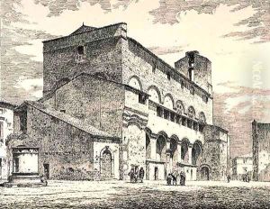 Palazzo Pubblico, Orvieto, Italy, from 'Examples of the Municipal, Commercial, and Street Architecture of France and Italy from the 12th to the 15th Century' by R. Anderson