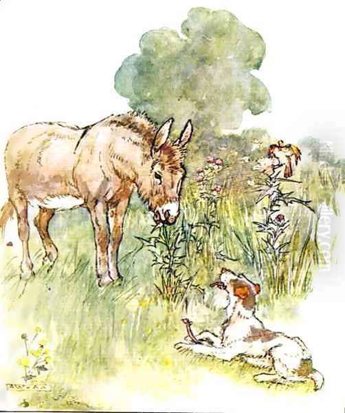 Had a talk to Ponto who came to my field with a bone - view 1