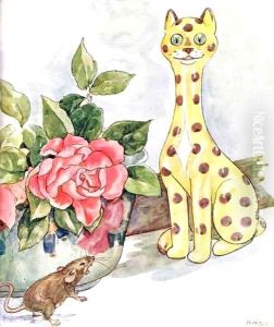 I saw a great cat all covered in spots