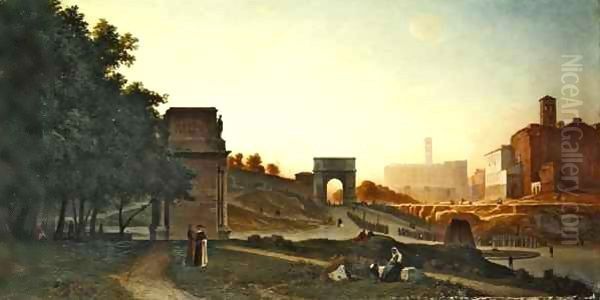 The Forum at sunset - view 1