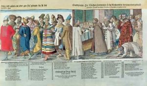 The Great Embassy of Ivan IV (1530-84) of Russia to the Holy Roman Emperor at Regensburg in 1576 by Jost Amman