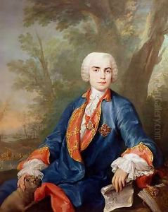 Portrait of Carlo Broschi, called 'Il Farinelli', Italian castrato singer