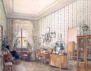 Interior of a sitting room by Franz Alt