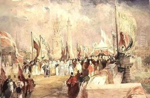 The Opening of London Bridge by King William IV and Queen Adelaide on 1 August The Opening of London Bridge by King William IV and Queen Adelaide on 1 August