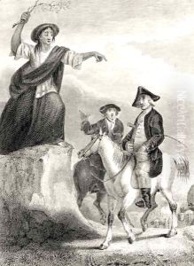 Meg Merrilies predicting the Fall of the House of Ellangown by Sir William Allan