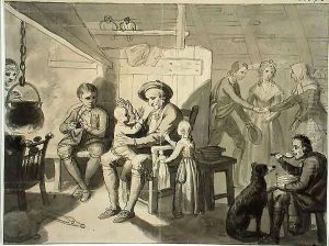 Illustration to 'The Cottar's Saturday Night' by Robert Burns by Sir Alexander Allan