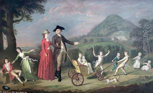 Sir James Hunter Blair, 1st Bart., with his Wife and Nine of their Fourteen Children - view 1