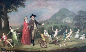 Sir James Hunter Blair, 1st Bart., with his Wife and Nine of their Fourteen Children