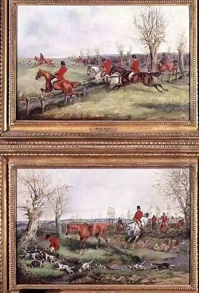 Pair of Hunting Scenes - view 1