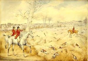 Hunting Scenes Over the Hedge by Henry Thomas Alken