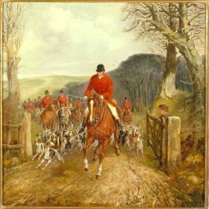 A Hunt Going Through A Gate by Henry Thomas Alken