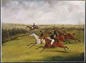 The Grand Leicestershire Steeplechase 2 by Henry Thomas Alken
