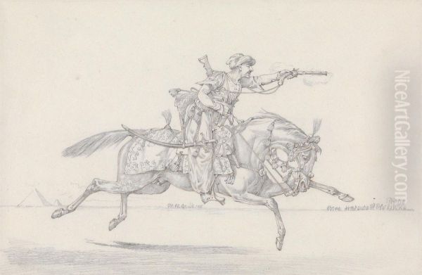 A Charging Mameluke firing a pistol - view 1